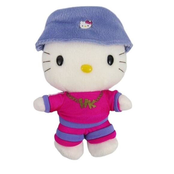 Vtg Hello Kitty Hip Hop Rap Plush 2003 Nakajima Sanrio Rare 7” Rapper Stuffed